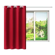 Cortina Para Sala Ou Quarto Jasmim 1,40x1,70m Cor Vermelho