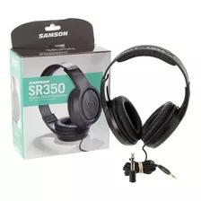 Fone De Ouvido Samson Sr350 Over-ear Stereo Preto