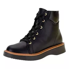 Bota Coturno Moleca Tratorada Detalhe Solado Preto Conforto