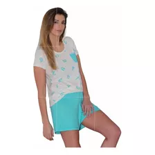 Pijama Verano Mujer Viscosa Remera Numeros - Doncelle 131618