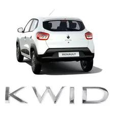 Emblema Adesivo Kwid - 18/19 - 160x25mm - Renault - Cromado