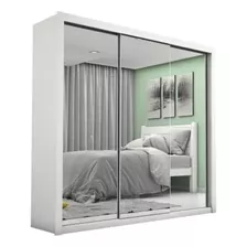 Guarda-roupa Carioca Móveis Melissa Super Glass 7985.66 Cor Branco De Mdp Com 3 Portas Corrediças