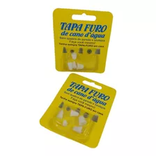 2 Kit Tapa Furo Parede Azulejo Cano D' Água Furado Rosca Nf