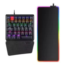 Kit Teclado Una Mano Xinmeng K106 + Mousepads Retroiluminado