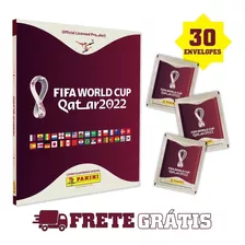 Kit Album Capa Dura Copa Do Mundo 2022 Qatar + 30 Envelopes