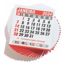 50 Refil Calendário 5x5 Lembrancinha Ímã Geladeira 2024