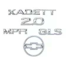 Kit Emblemas Kadett 2.0 Gls Gravata Mala Mpfi Cromado 96/98