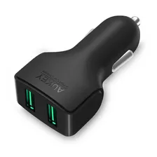 Aukey Cargador De Vehículo 2 Puertos Usb Aipower Negro - Cc-