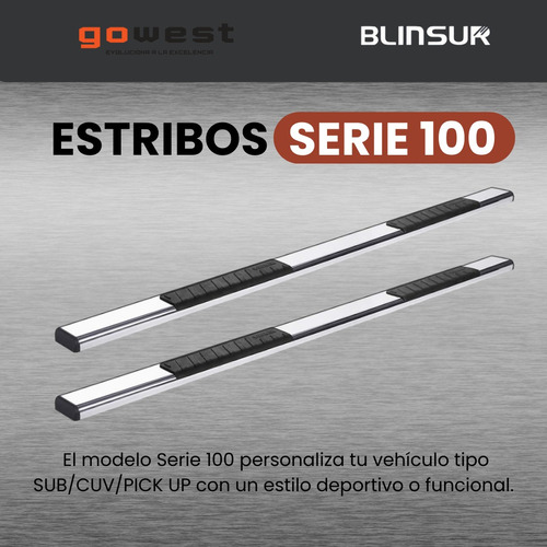 Estribos Serie 100 Nissan Frontier Pro 4x V6 2008 - 2020 Foto 2