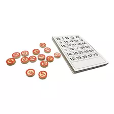 Juego De Bingo Sencillo 40 Cartones+fichas En Madera 2593-13