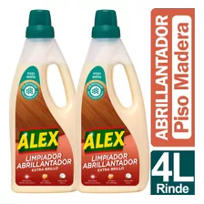 Alex Limpiador Abrillantador Pisos De Madera 2 Litros Pack 2