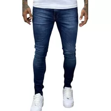 Calca Masculina Super Skinny C/elastano Azul Premium Top