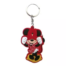 Chaveiro Borracha Mickey Minnie Divertido - Disney Cor Vermelho