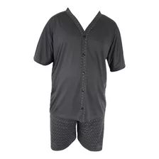 Pijama Plus Size Com Botões Homem Conjunto Roupa De Dormir