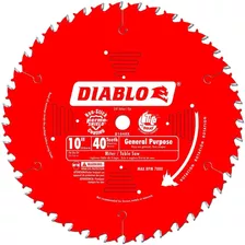 Disco De Corte Diablo D1040x, 10 (25.4cm), 40t, Uso General