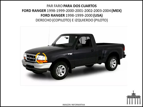 Ford Ranger Par Faro 1998-2004 2 Cuartos Mex / 98-00 Usa Foto 4