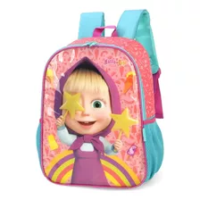 Mochila De Costas Desenho Infantil Feminina Masha E O Urso