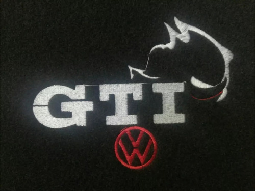 Kit 4 Tapetes Alfombra Logo Bordado Gti Vw Up 2014 Foto 4