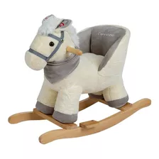 Mecedor De Peluche Carestino Caballo Blanco