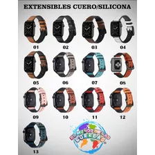 Correa Cuero/silicon Apple Watch 38, 40, 42 Y 44 Mm