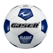 Balón Futbol Soccer Oficial Classic Laminado Mate Nº 5 Color Blanco Y Azul