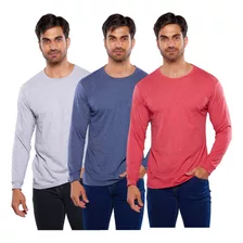 Paq 3 Playeras Manga Larga Para Hombre Alfani, Envio Gratis