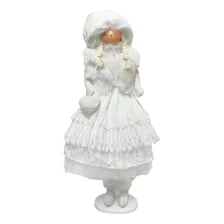 Boneca Natalina Angel Em Pe - Branca- 46cm
