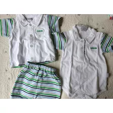 Set De Ropa Bebe Solito Body Short Remera Talle 1 (0-3)