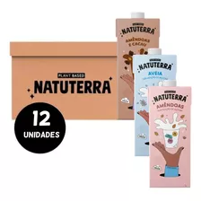 Kit 12 Leite Vegetal Natuterra - Aveia, Amêndoas, Cacau 