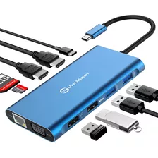 Estación De Acoplamiento De Triple Pantalla Para Laptop Usb