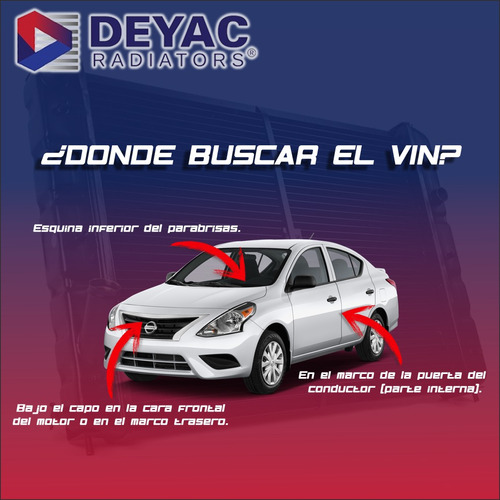 Radiador Pontiac Vibe 2008 Deyac T/a 16 Mm Foto 4