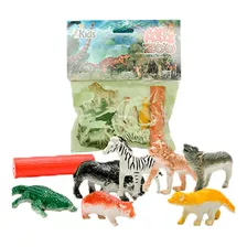 Brinquedo Animais Da Floresta 6 Peças Infantil De Plástico