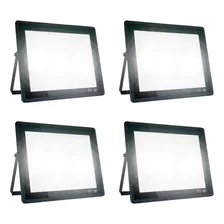 Pack X 4 Reflector Led Blanco 50w Bajo Consumo Exterior