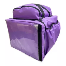 Bag Mochila Moto Boy Pizza Entregas Embalagens Delivery Cor Lilás