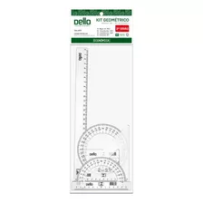 Kit Geométrico Desenho 2º Grau Linha Econômica Dello-04 Pçs