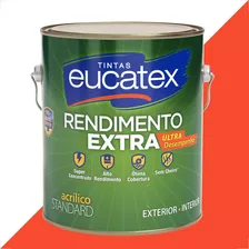 Tinta Latex Eucatex Rendimento Extra Vermelho Cardinal 3600m