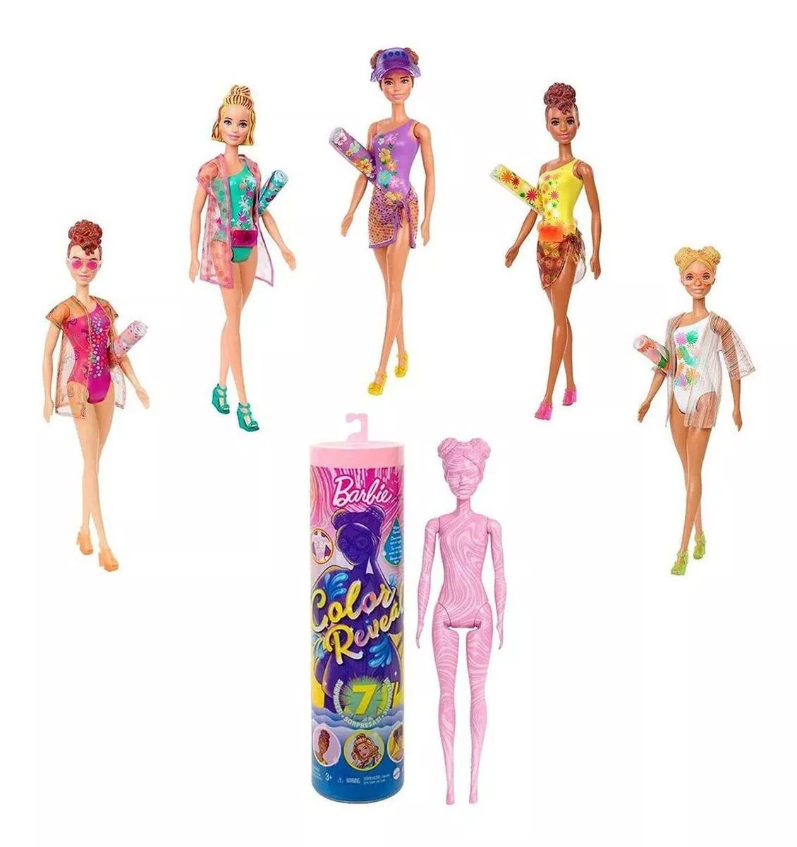 Barbie Color Reveal Areia E Sol Mattel Gwc57