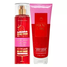 Duo Strawberry Pound Cake Bath & Body Works Set Original