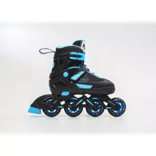 Patins Hd Inline Ajustável 35-38br Série Storm Preto E Azul