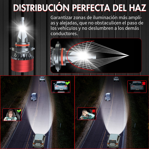 Bombilla Led Hb3 9005 Hb3 De Haz Alto Para Kia, 100 W, 28000 Foto 7