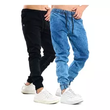 Kit 2 Calças Masculina Jogger Jeans Qualidade Marca Promoção