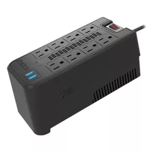 Regulador Voltaje Protector Forza 1200va/600w 8 Tomas 2 Usb