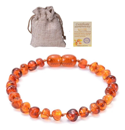 Pulseira Adulta Feminina Masculina Âmbar Báltico Original