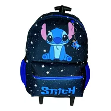 Kit Mochila Com Lancheira E Estojo Stitch+toalhinha Chaveiro