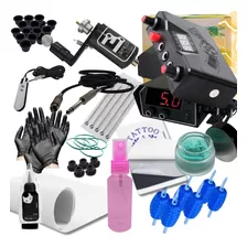 Kit Tatuagem Tattoo Fonte Digital Maquina Eclipse Completo