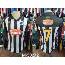 Camisa Santos Manga Longa De Jogo 2010 Umbro #reserva #7