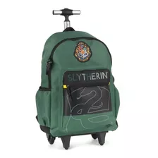 Mochila C/ Rodinha Harry Potter Hogwarts Sonserina - Verde