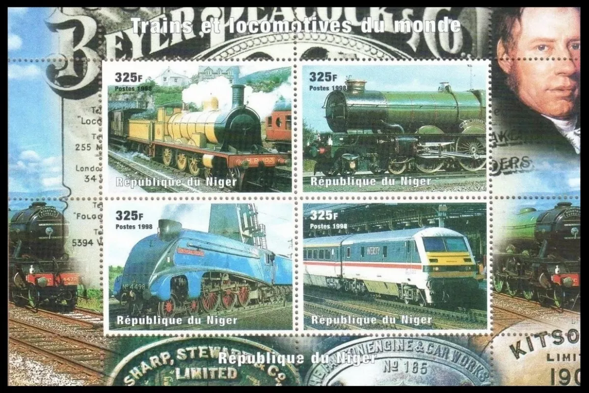 Trenes & Locomotoras - Niger 1998 - Hojita Mint