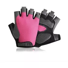 Guantes Gym Ciclismo Entrenamiento Rosa Par