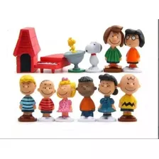 Set De 12 Figuras Snoopy Y Charlie Brown Nuevas (peanuts)